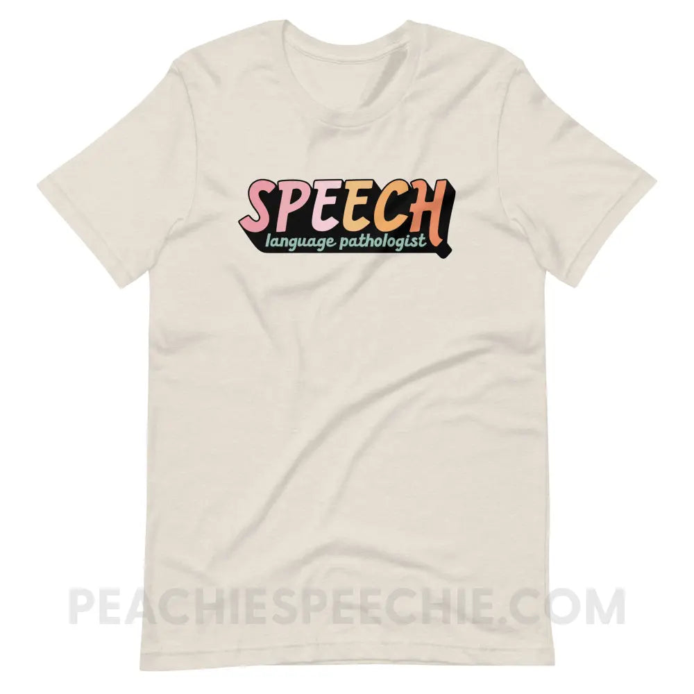 3D SLP Premium Soft Tee - Heather Dust / S - T-Shirt peachiespeechie.com