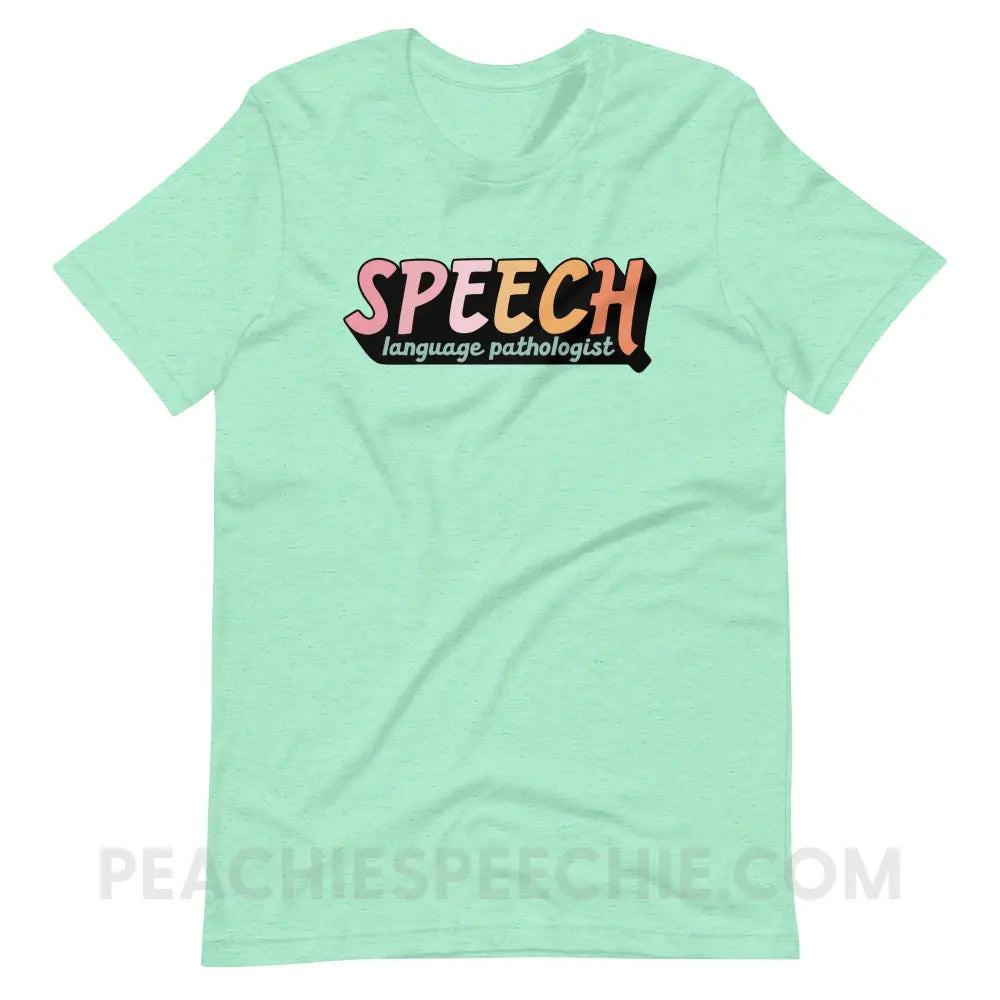 3D SLP Premium Soft Tee - Heather Mint / S - T-Shirt peachiespeechie.com