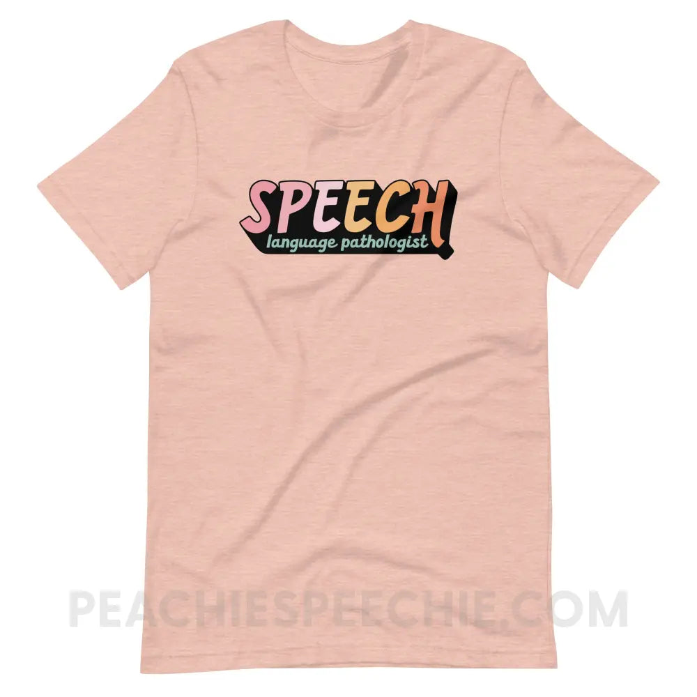 3D SLP Premium Soft Tee - Heather Prism Peach / XS - T-Shirt peachiespeechie.com