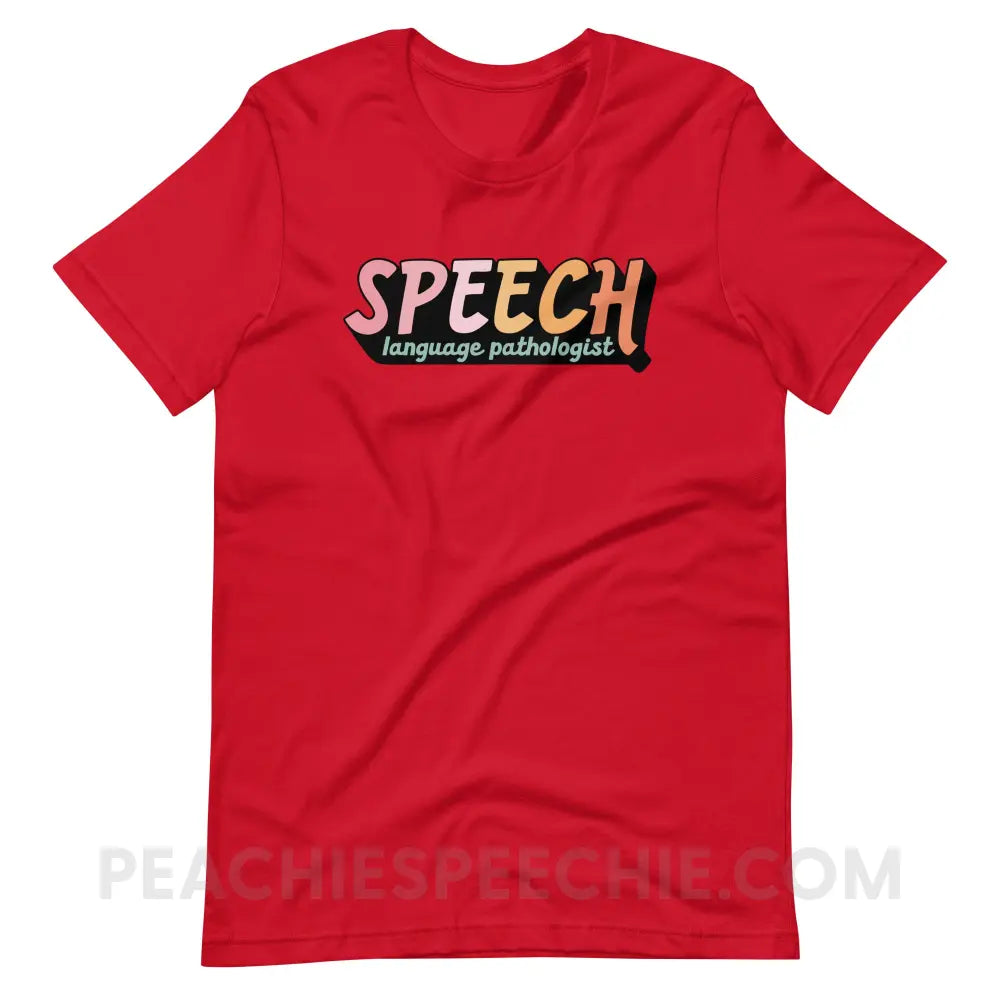 3D SLP Premium Soft Tee - Red / XS - T-Shirt peachiespeechie.com