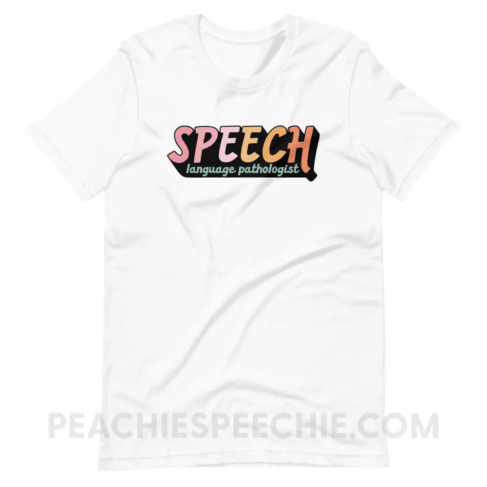 3D SLP Premium Soft Tee - White / XS - T-Shirt peachiespeechie.com