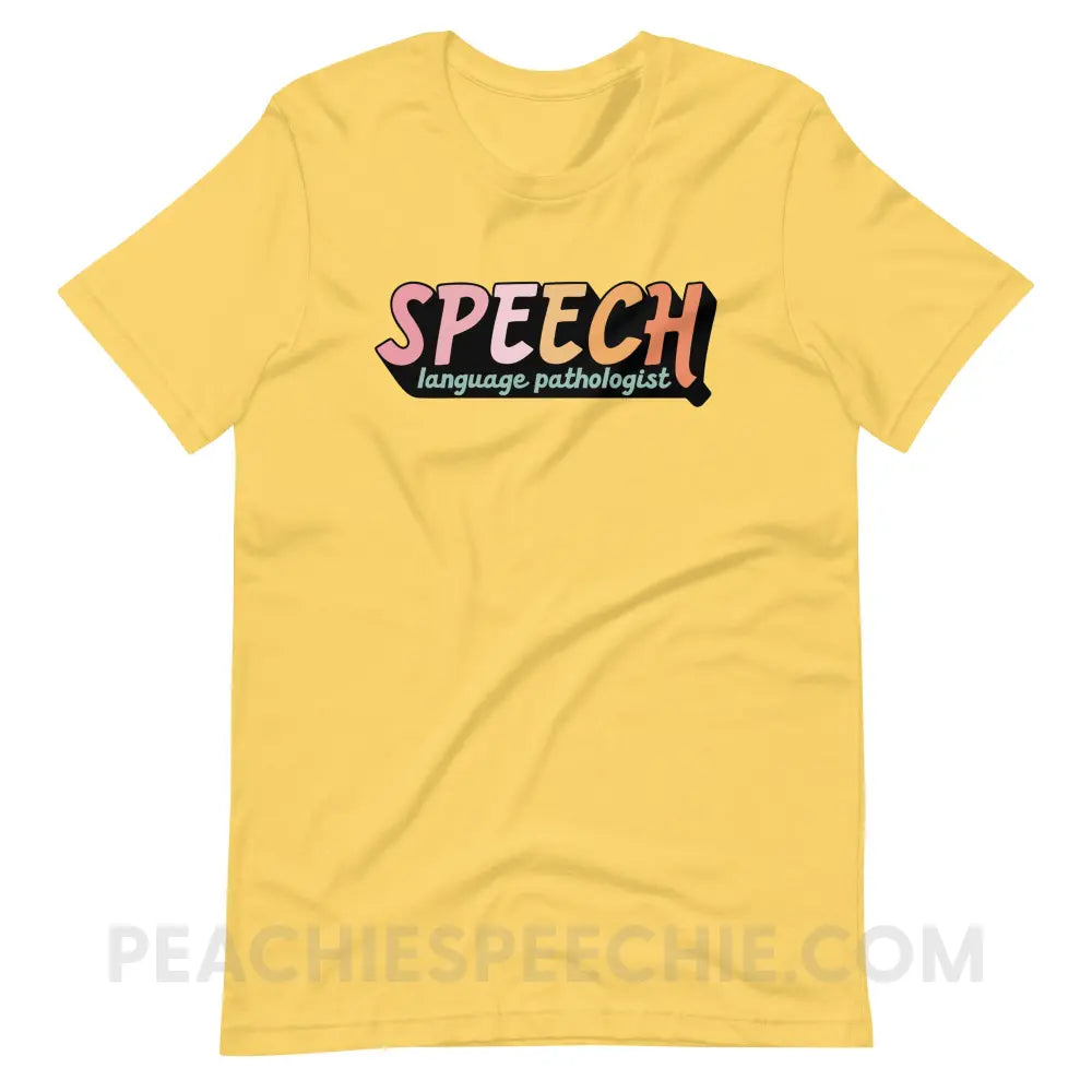 3D SLP Premium Soft Tee - Yellow / S - T-Shirt peachiespeechie.com