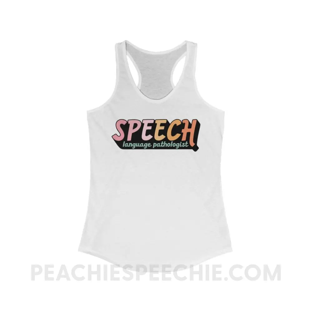 3D SLP Superfly Racerback - Solid White / XS - Tank Top peachiespeechie.com