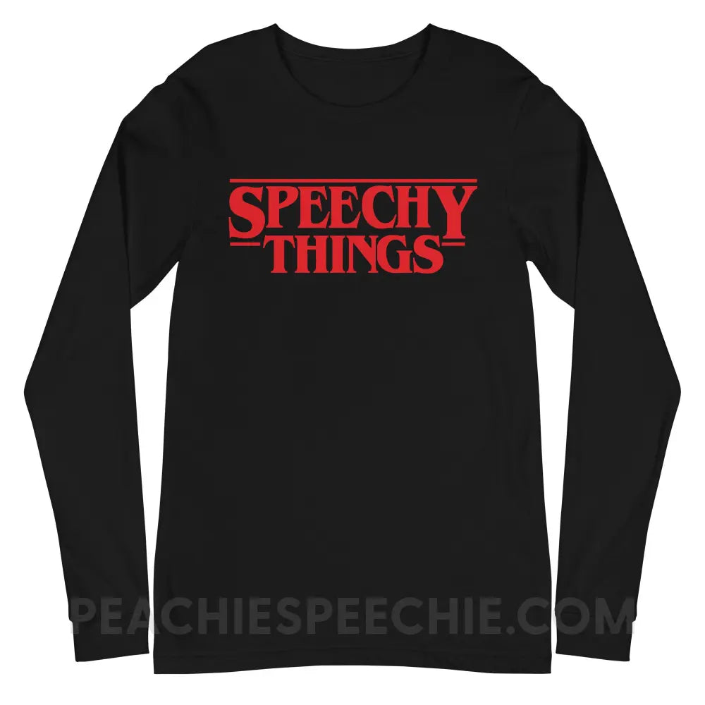 Speechy Things Premium Long Sleeve - Black / XS - peachiespeechie.com