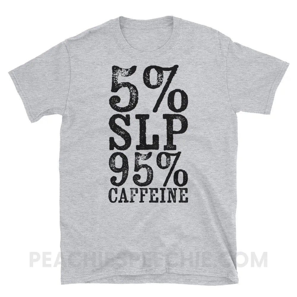 95% Caffeine Classic Tee - Sport Grey / S - T-Shirts & Tops peachiespeechie.com