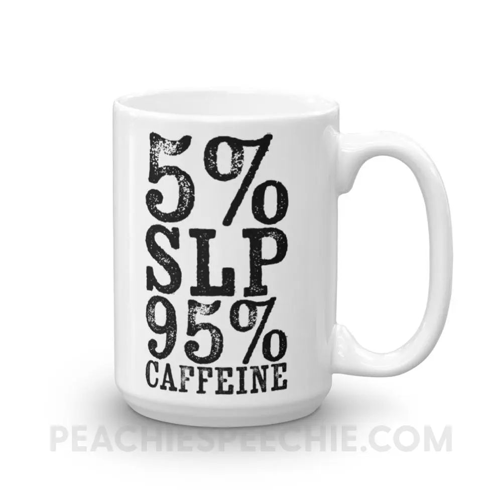 95% Caffeine Coffee Mug - 15oz - Mugs peachiespeechie.com