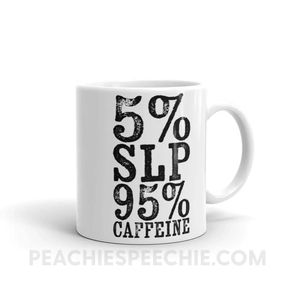 95% Caffeine Coffee Mug - 11oz - Mugs peachiespeechie.com