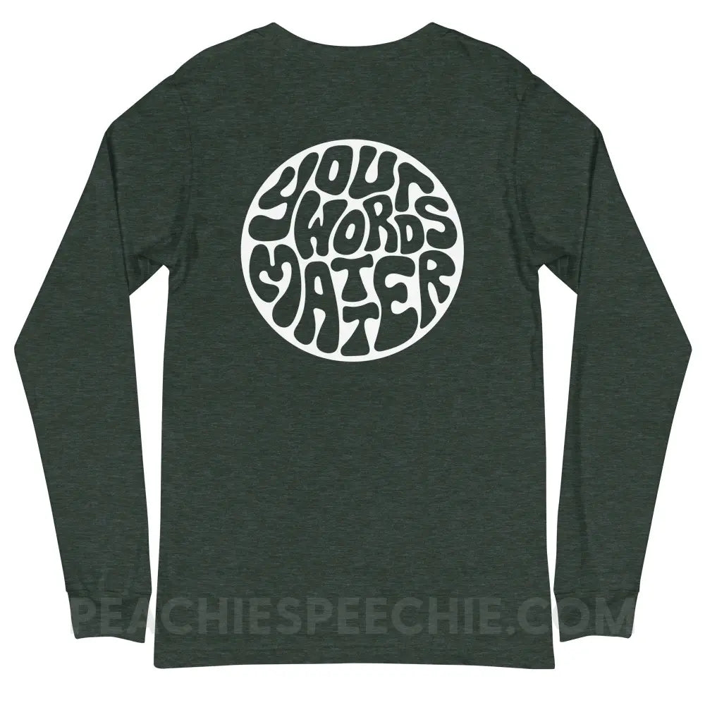 Your Words Matter Circle Premium Long Sleeve - peachiespeechie.com