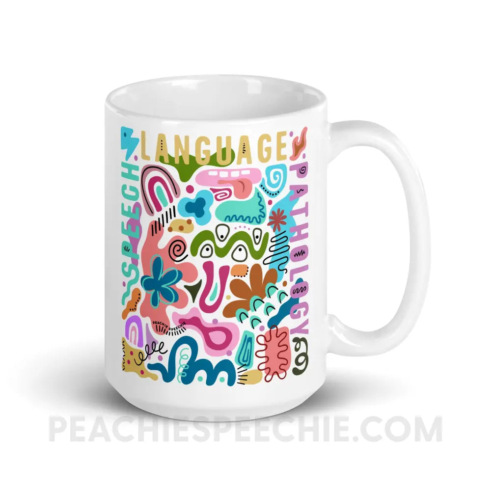 Abstract Art SLP Coffee Mug - 15oz - peachiespeechie.com