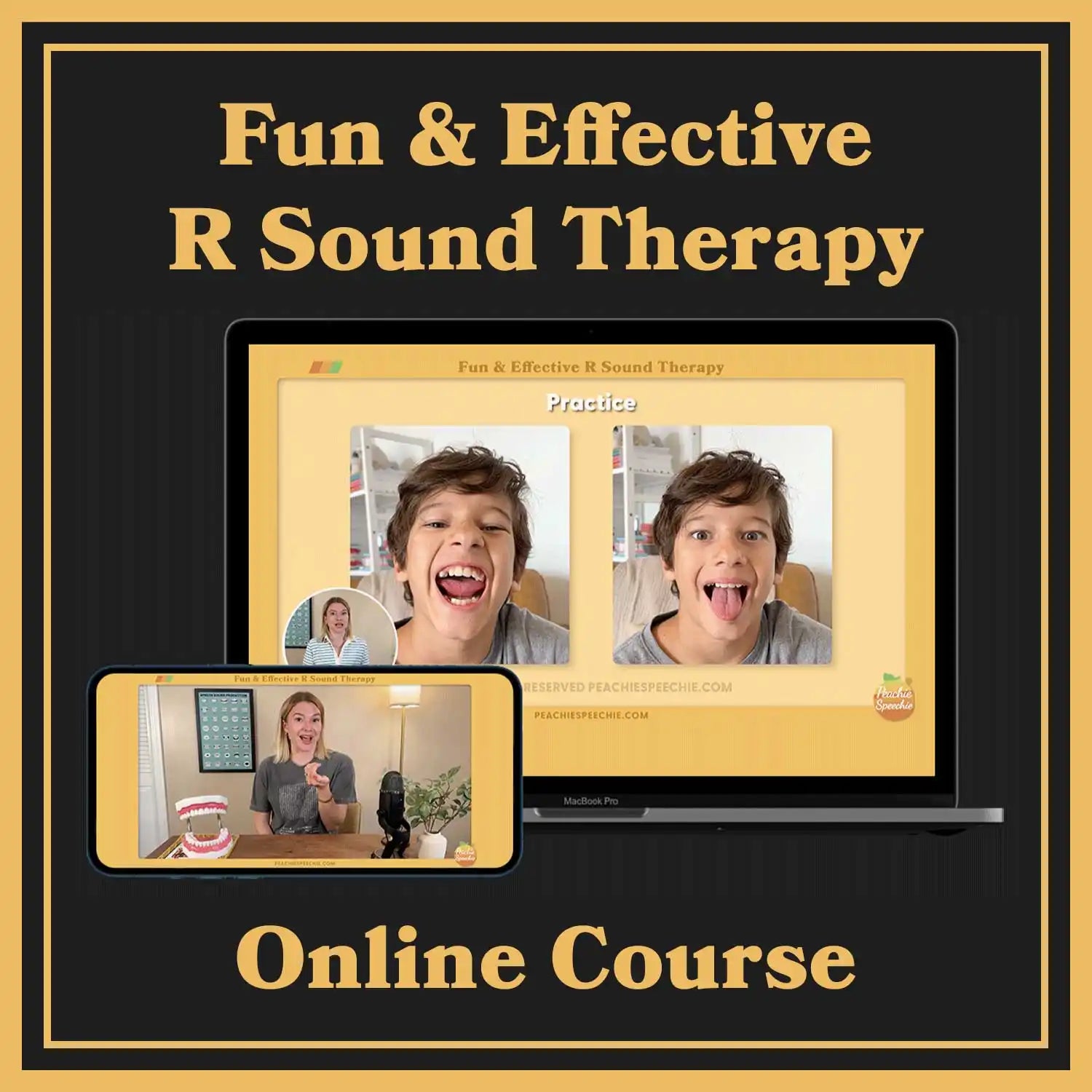 Fun & Effective R Sound Therapy (Online Course) - online course peachiespeechie.com