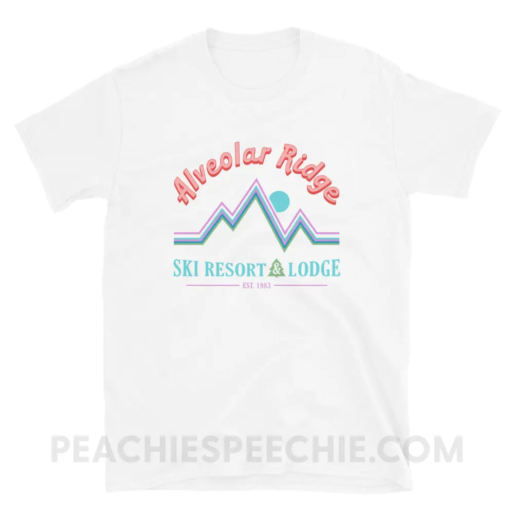 Alveolar Ridge Ski Resort & Lodge Classic Tee - White / S T - Shirt peachiespeechie.com