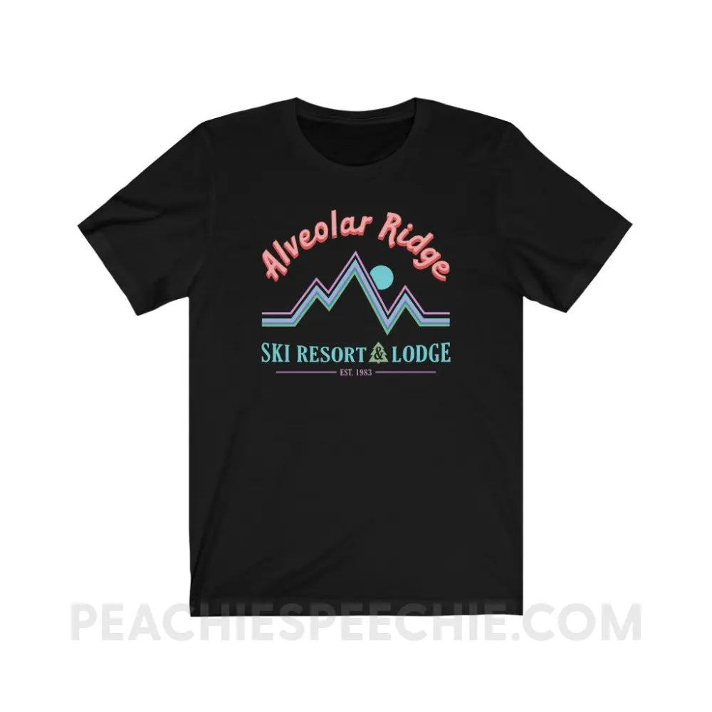 Alveolar Ridge Ski Resort & Lodge Premium Soft Tee - Black / S T-Shirt peachiespeechie.com