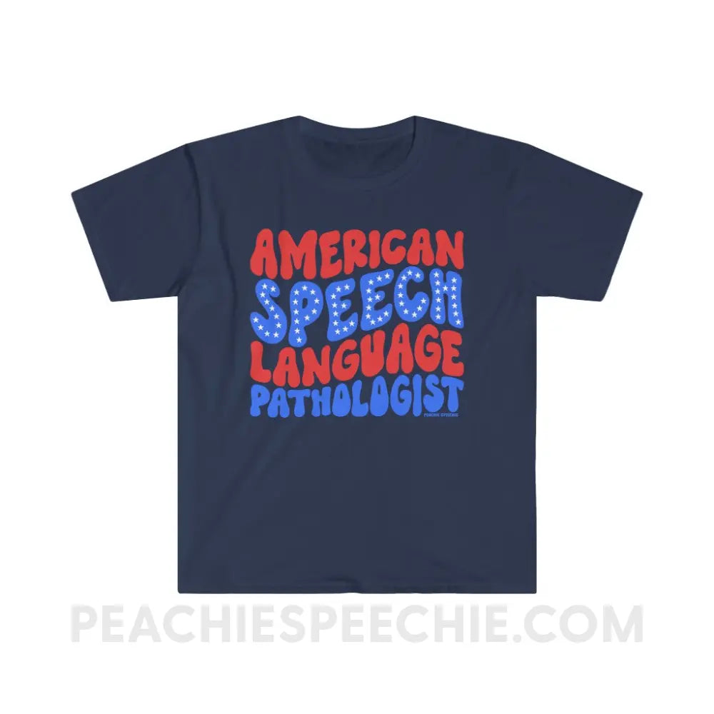 American Speech - Language Pathologist Classic Tee - Navy / M T - Shirt peachiespeechie.com