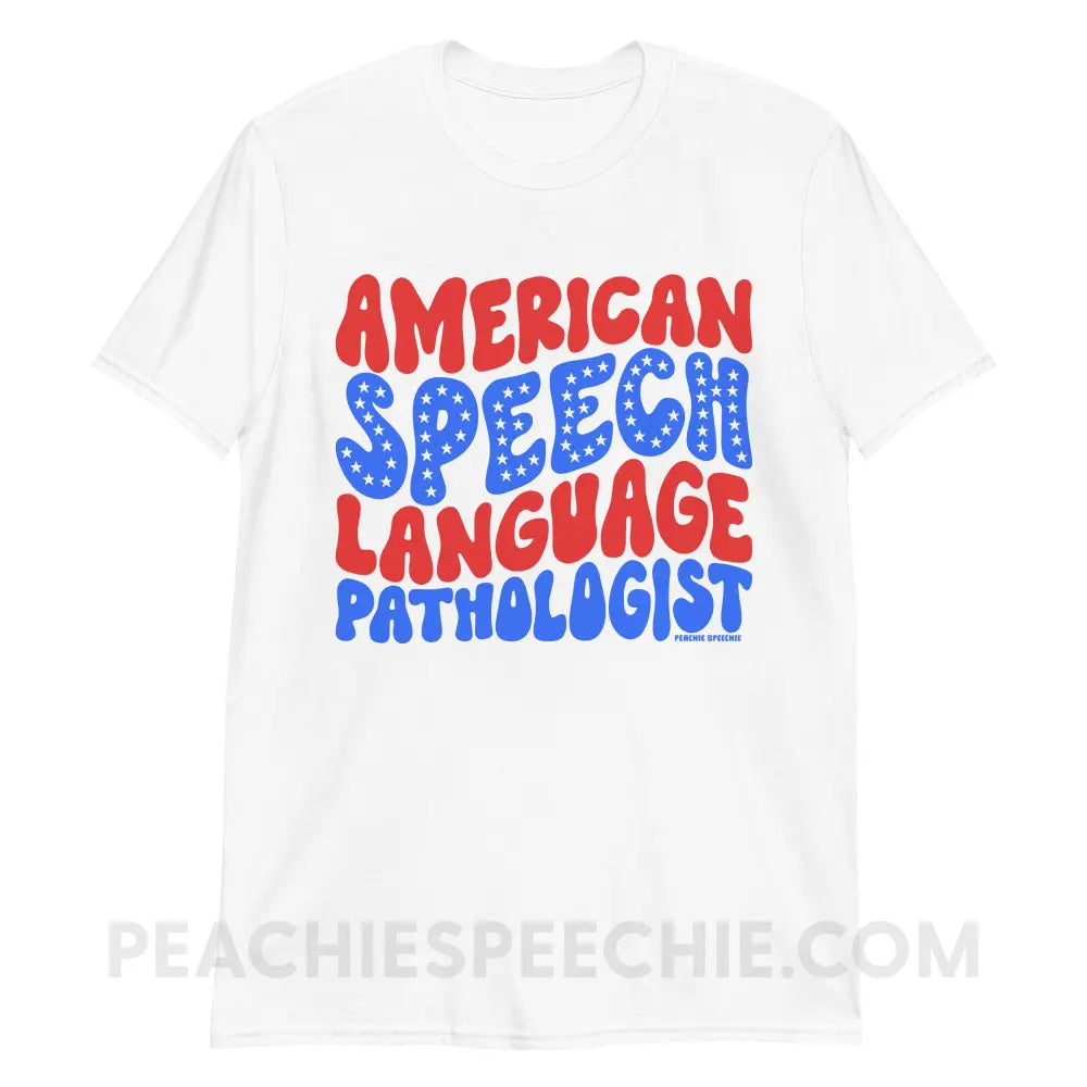 American Speech-Language Pathologist Classic Tee - White / S - T-Shirt peachiespeechie.com