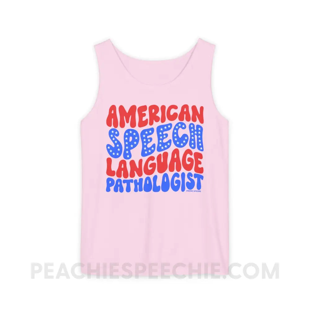 American Speech-Language Pathologist Comfort Colors Tank - Blossom / S - Top peachiespeechie.com