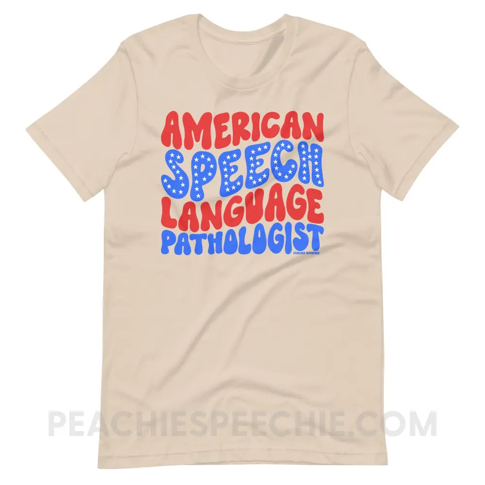 American Speech - Language Pathologist Premium Soft Tee - Cream / S peachiespeechie.com