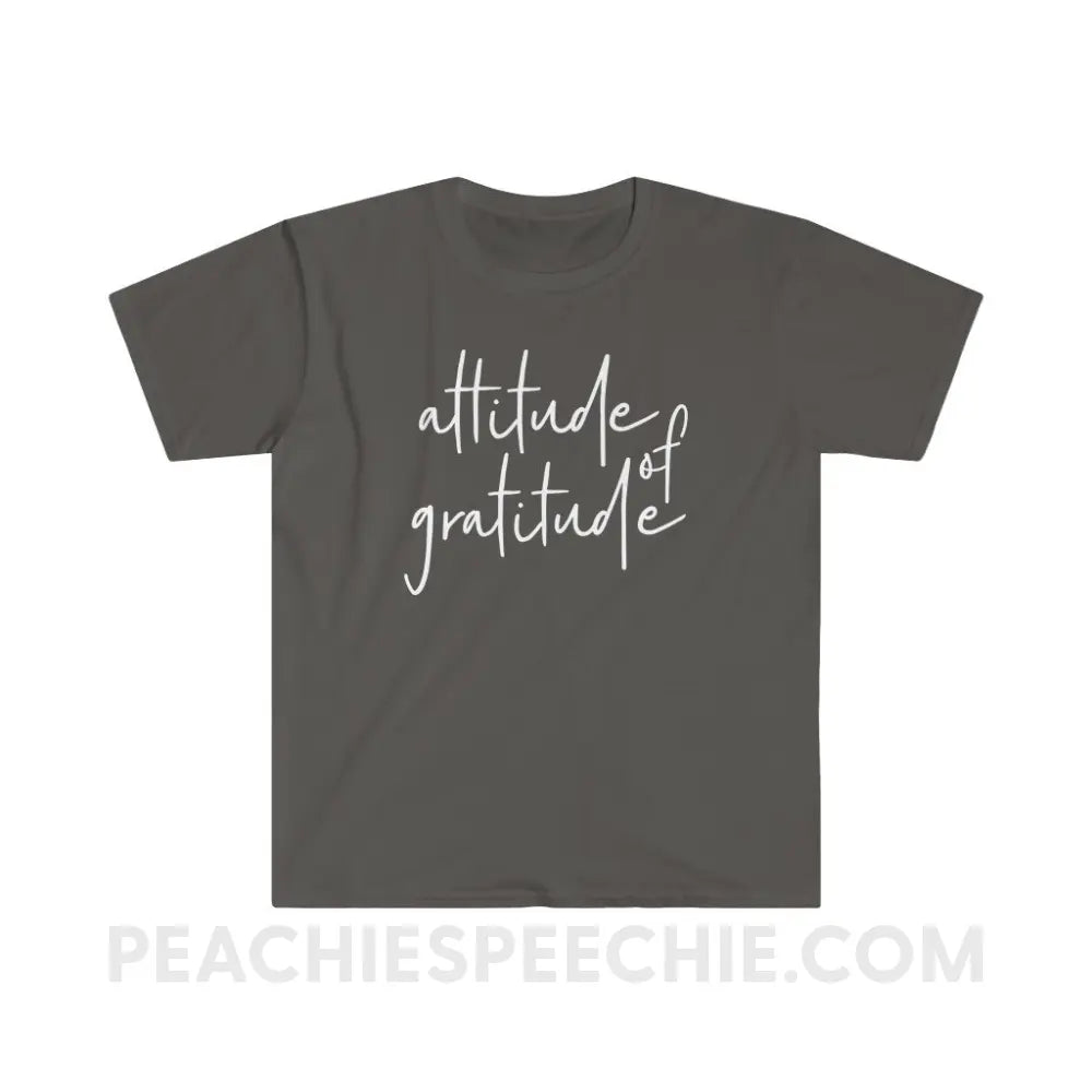 Attitude of Gratitude Classic Tee - Charcoal / S T - Shirt peachiespeechie.com