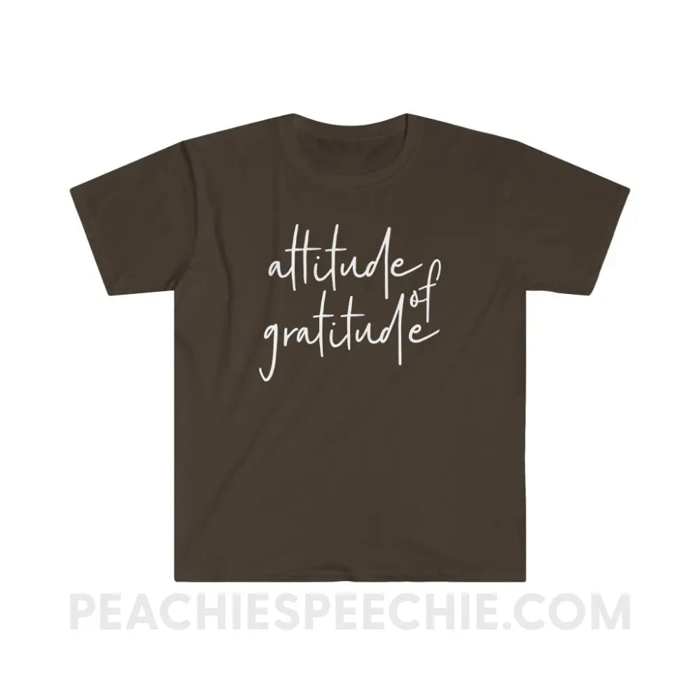 Attitude of Gratitude Classic Tee - Dark Chocolate / S T - Shirt peachiespeechie.com