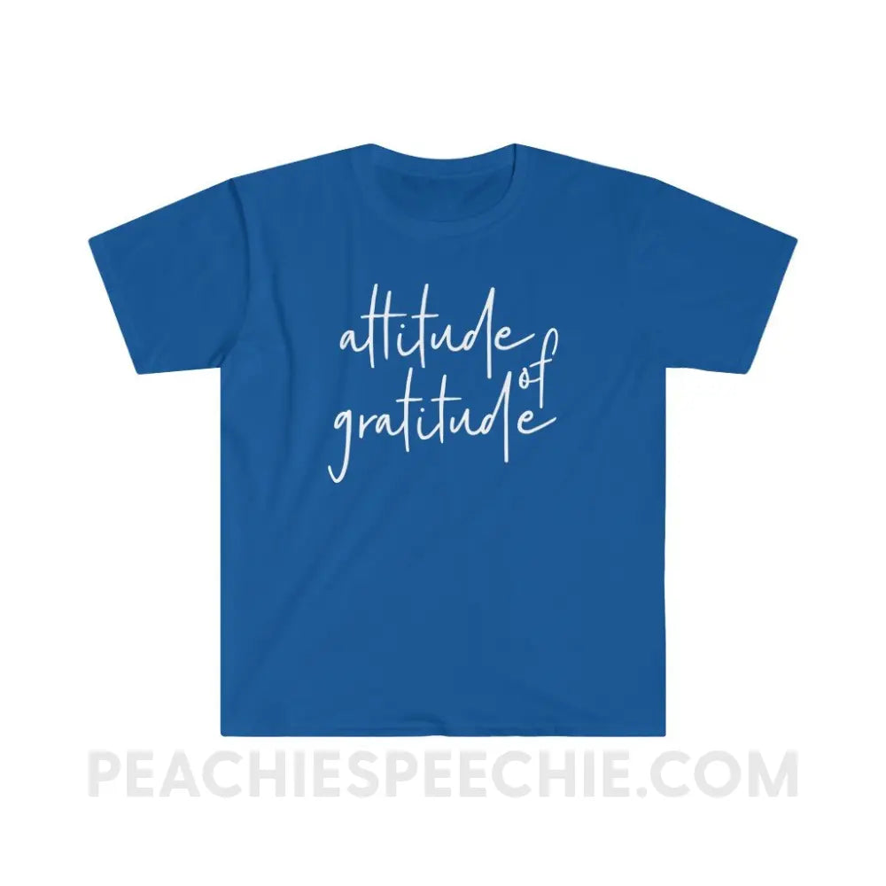 Attitude of Gratitude Classic Tee - Royal / S T - Shirt peachiespeechie.com