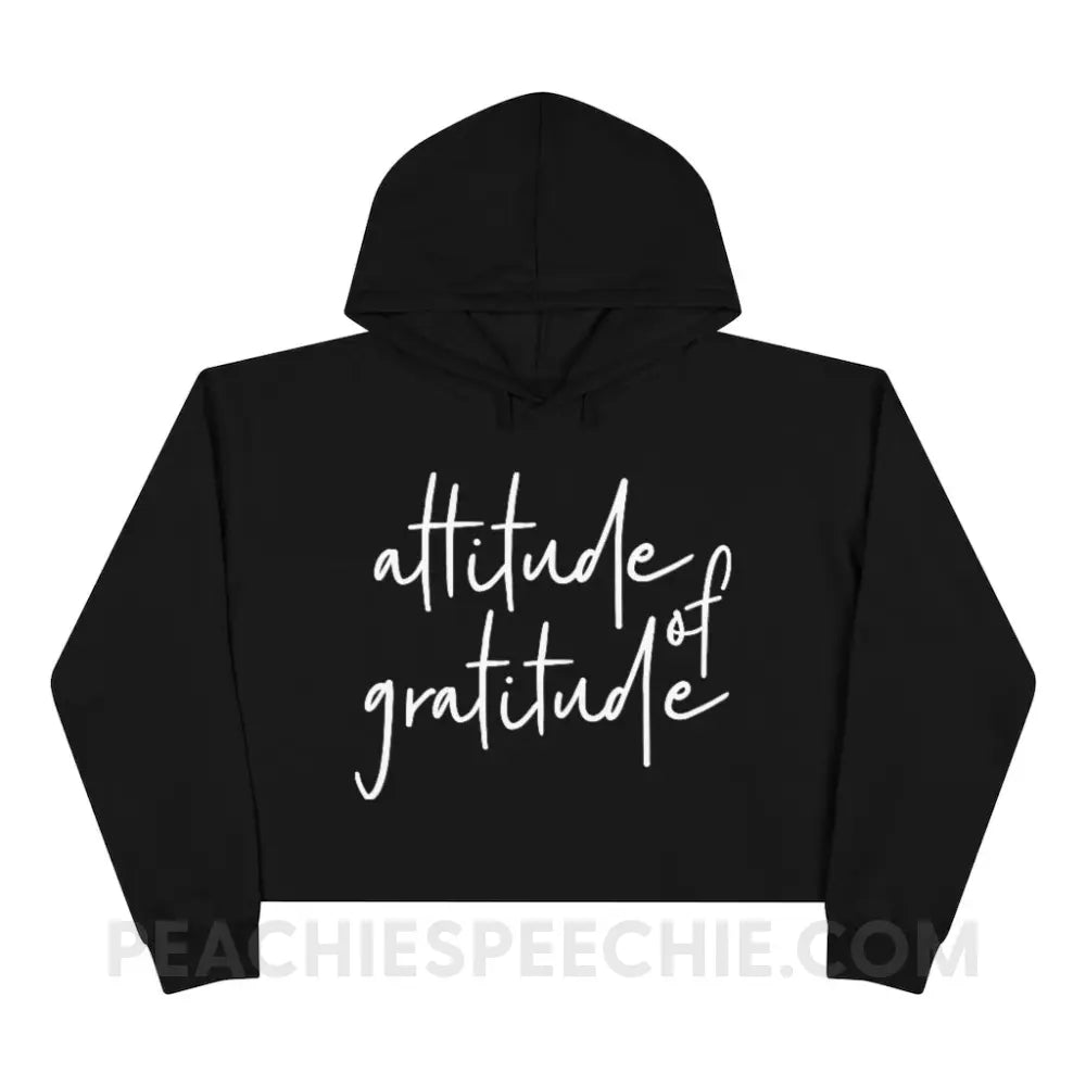 Attitude of Gratitude Soft Crop Hoodie - XS - peachiespeechie.com