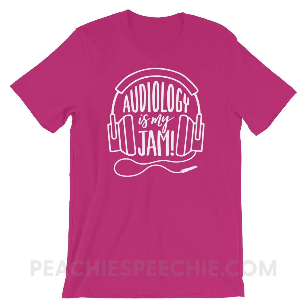 Audiology Is My Jam Premium Soft Tee - Berry / S - T-Shirts & Tops peachiespeechie.com