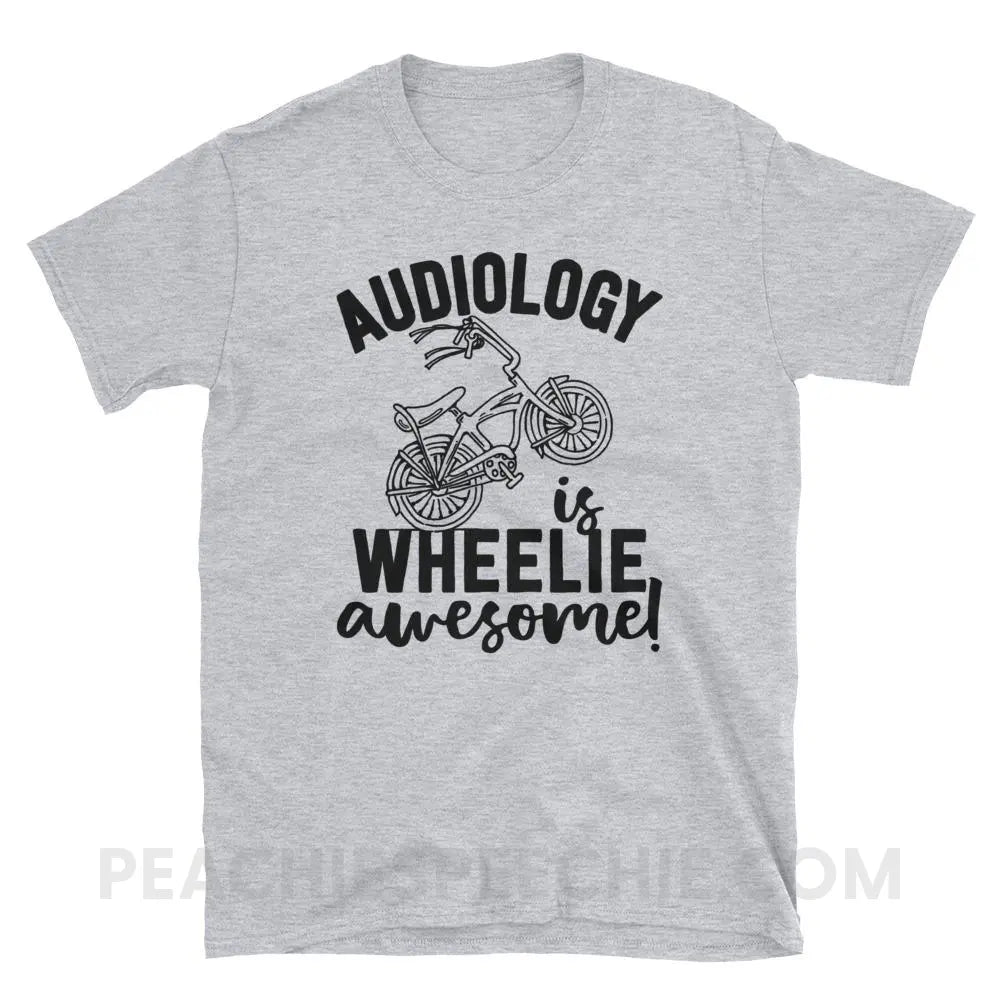Audiology is Wheelie Awesome Classic Tee - Sport Grey / S - T-Shirts & Tops peachiespeechie.com