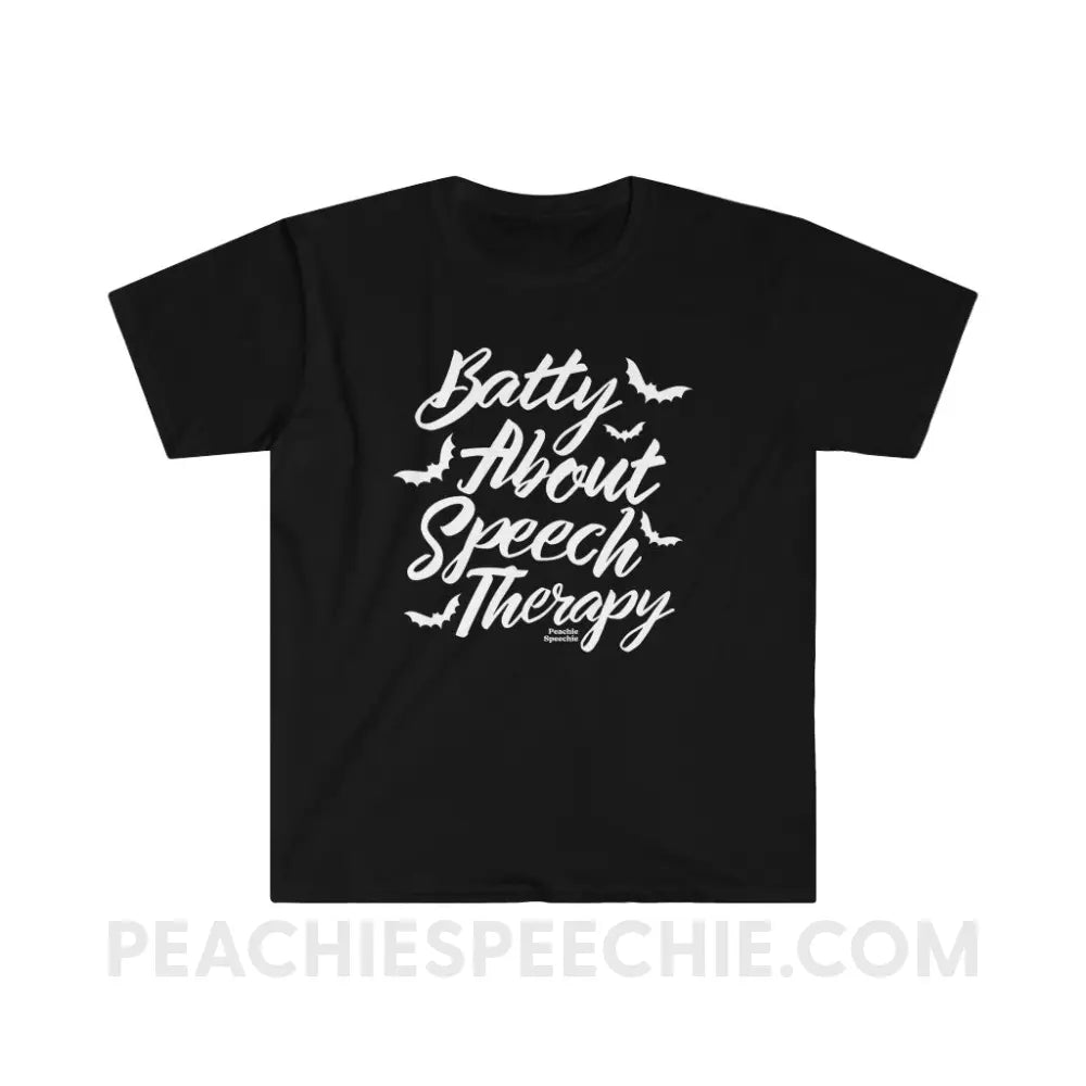Batty About Speech Therapy Classic Tee - Black / L - T-Shirt peachiespeechie.com