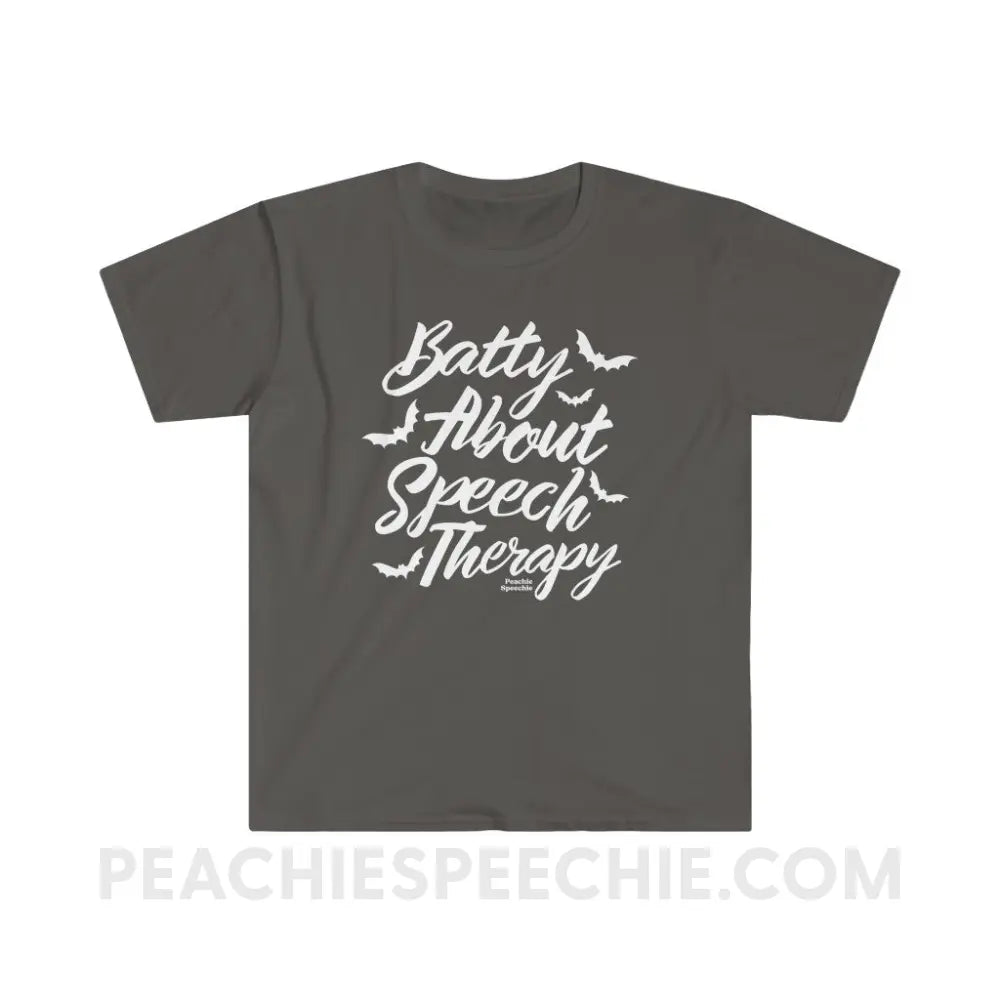 Batty About Speech Therapy Classic Tee - Charcoal / S - T-Shirt peachiespeechie.com