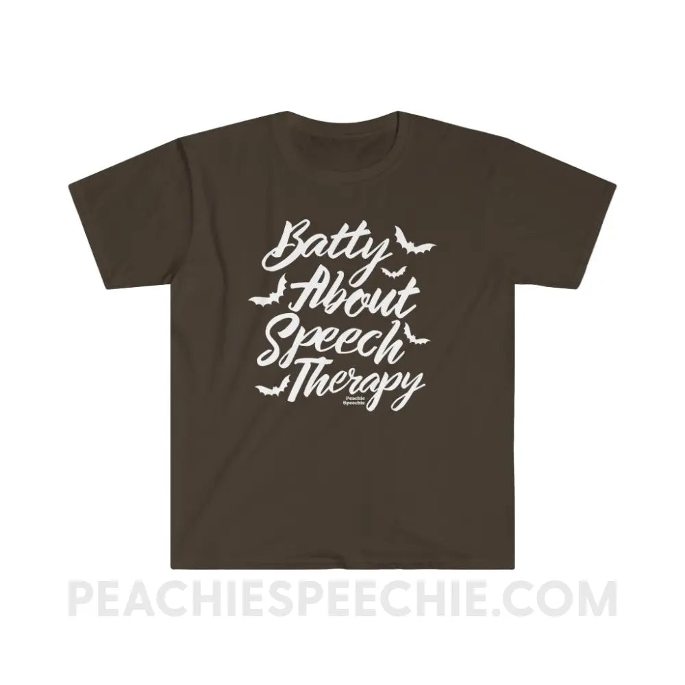 Batty About Speech Therapy Classic Tee - Dark Chocolate / S - T-Shirt peachiespeechie.com