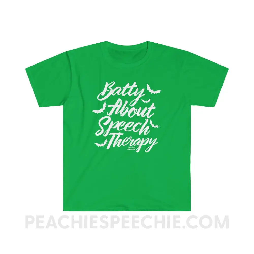 Batty About Speech Therapy Classic Tee - Irish Green / S - T-Shirt peachiespeechie.com