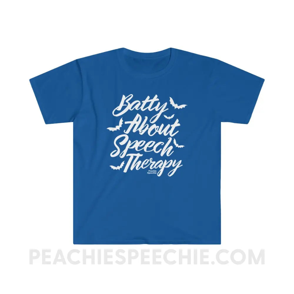 Batty About Speech Therapy Classic Tee - Royal / S - T-Shirt peachiespeechie.com