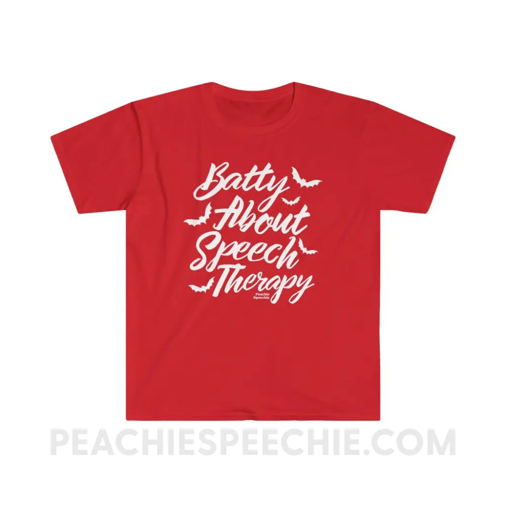 Batty About Speech Therapy Classic Tee - Red / S - T-Shirt peachiespeechie.com