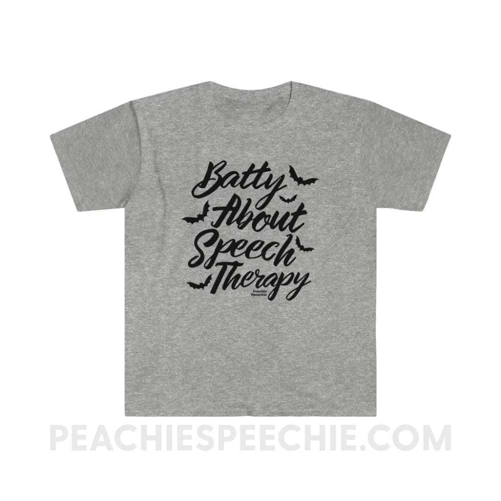 Batty About Speech Therapy Classic Tee - Sport Grey / S - T-Shirt peachiespeechie.com