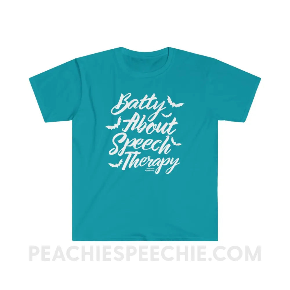 Batty About Speech Therapy Classic Tee - Tropical Blue / S - T-Shirt peachiespeechie.com