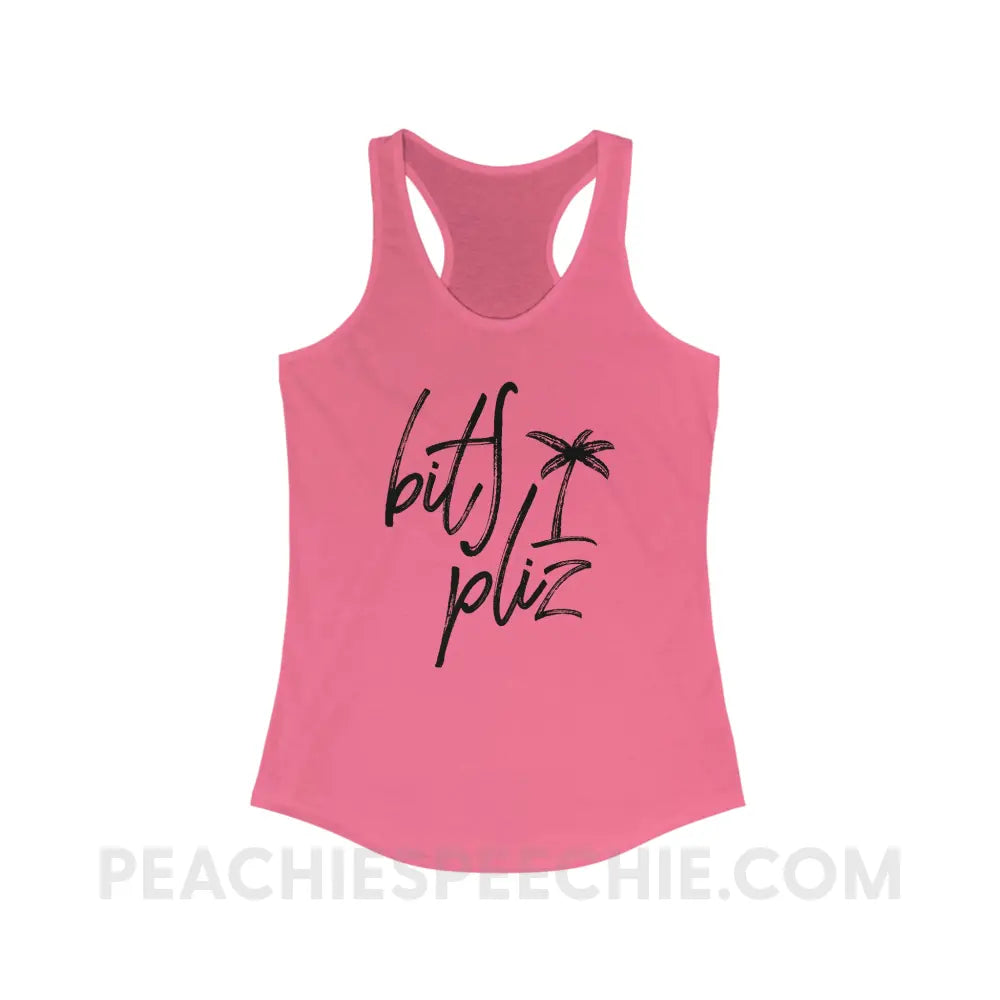 Beach Please Superfly Racerback - XS / Solid Hot Pink - Tank Top peachiespeechie.com