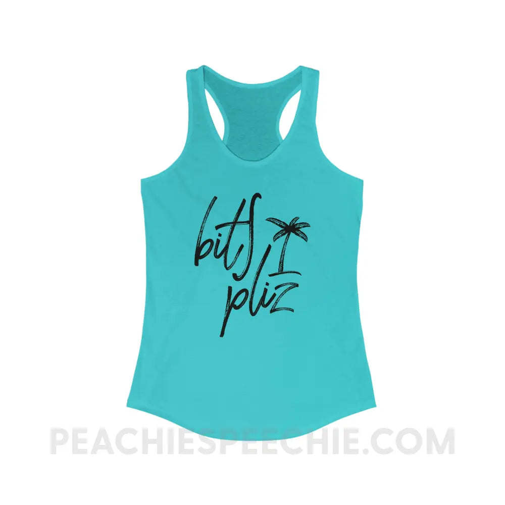 Beach Please Superfly Racerback - XS / Solid Tahiti Blue - Tank Top peachiespeechie.com