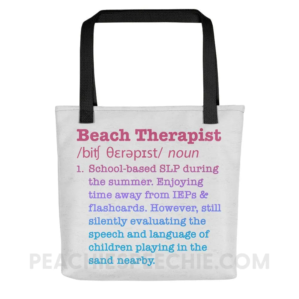 Beach Therapist Definition Tote Bag - Black - Bags peachiespeechie.com