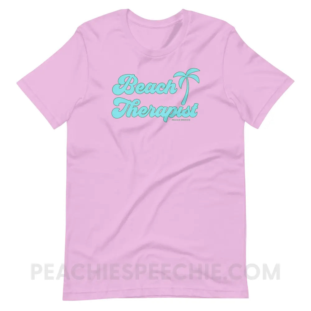 Beach Therapist Premium Soft Tee - Lilac / S - peachiespeechie.com