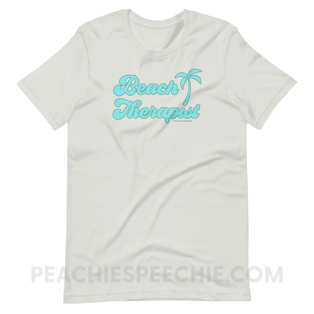 Beach Therapist Premium Soft Tee - Silver / S - peachiespeechie.com