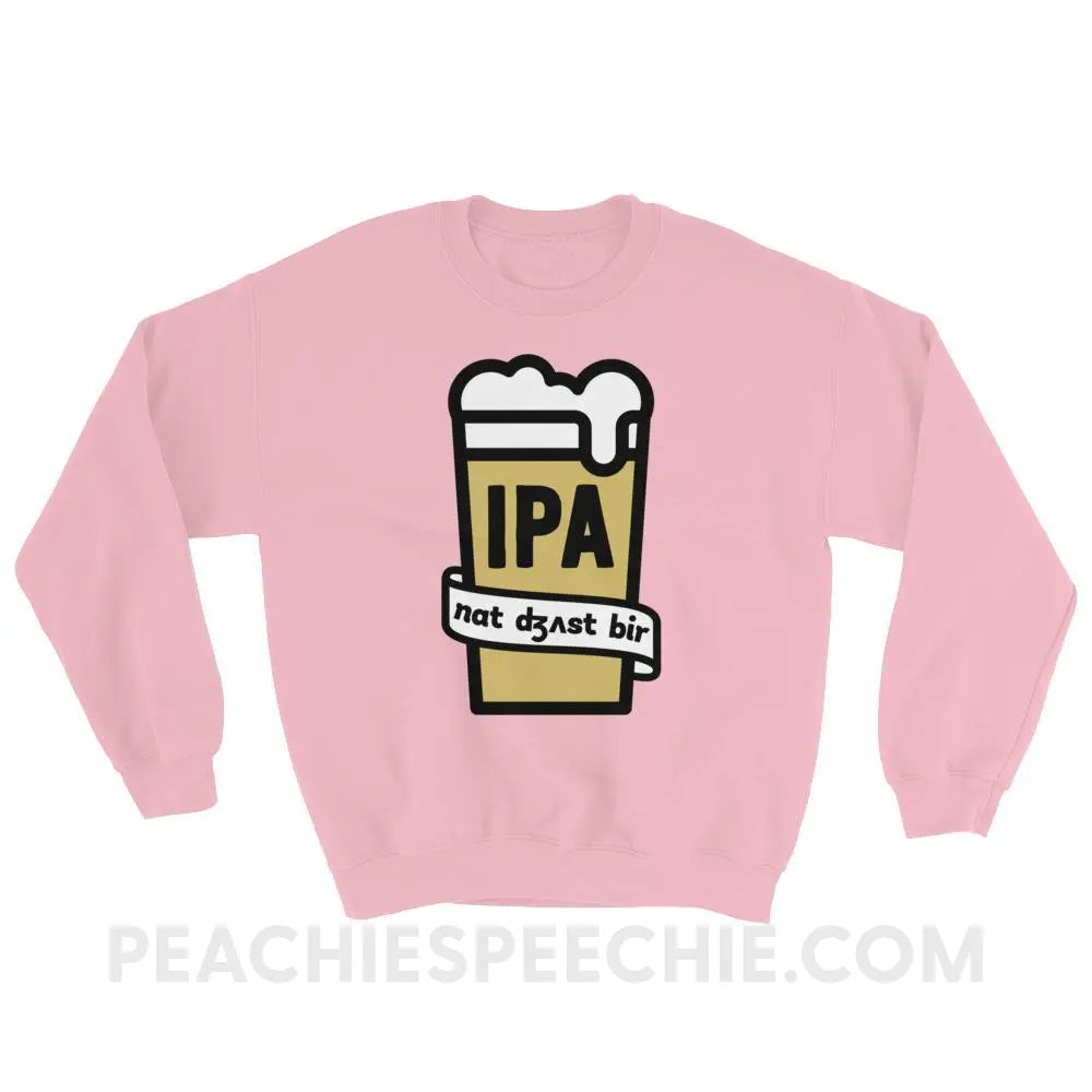 Not Just Beer Classic Sweatshirt - Light Pink / S Hoodies & Sweatshirts peachiespeechie.com
