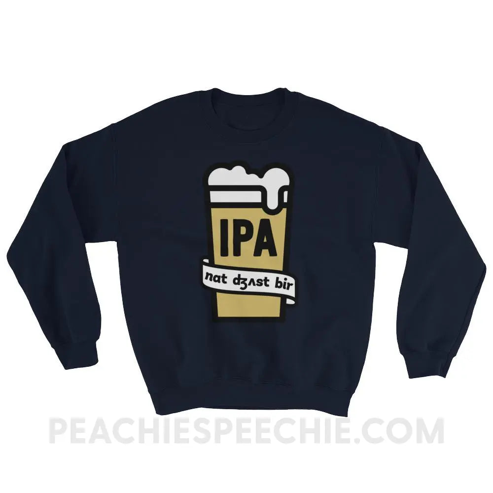 Not Just Beer Classic Sweatshirt - Navy / S Hoodies & Sweatshirts peachiespeechie.com