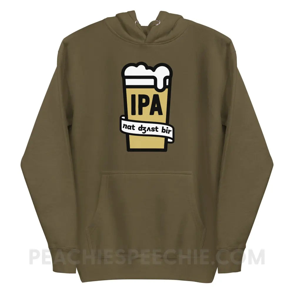 Not Just Beer Fave Hoodie - Military Green / S peachiespeechie.com