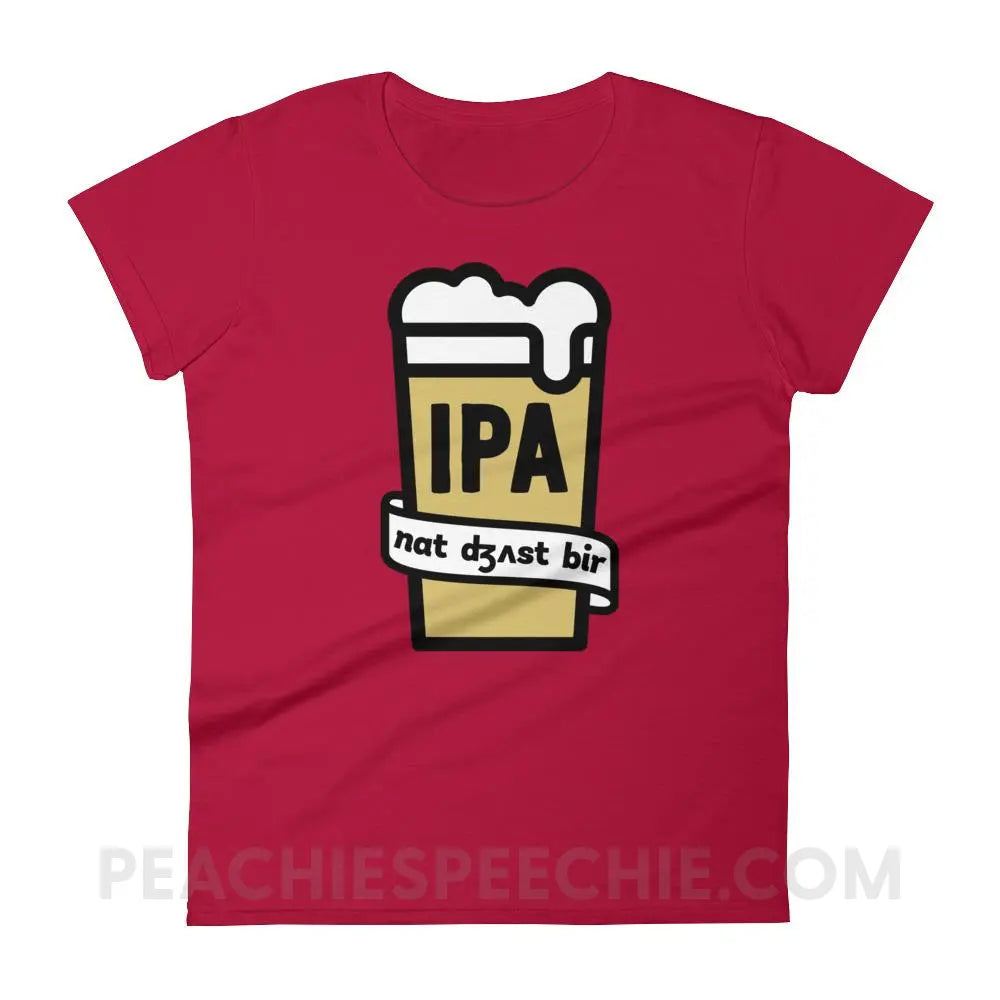 Not Just Beer Women’s Trendy Tee - Red / S T-Shirts & Tops peachiespeechie.com