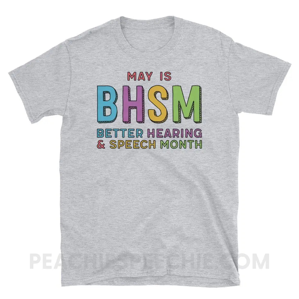 BHSM Classic Tee - Sport Grey / S - T-Shirts & Tops peachiespeechie.com