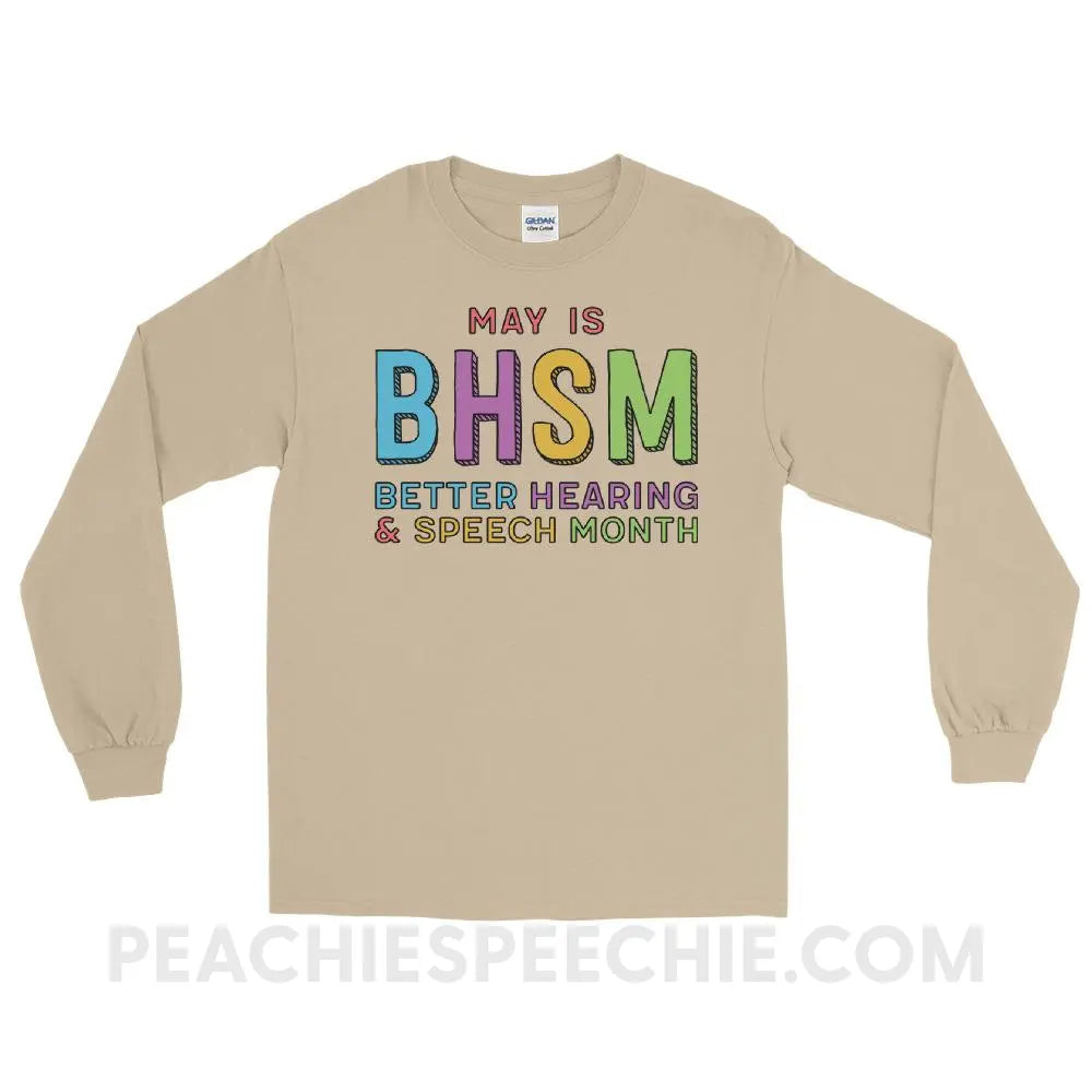 BHSM Long Sleeve Tee - Sand / S - T - Shirts & Tops peachiespeechie.com