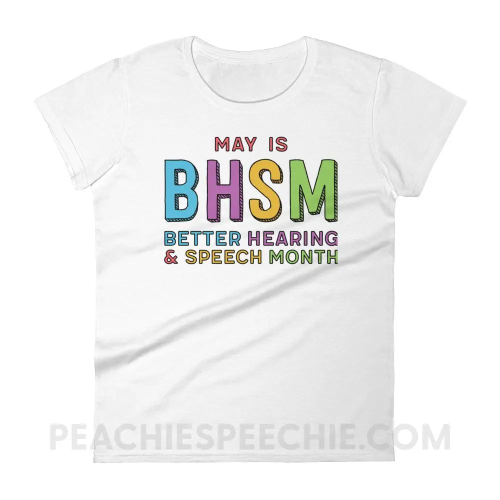BHSM Women’s Trendy Tee - White / S - T-Shirts & Tops peachiespeechie.com