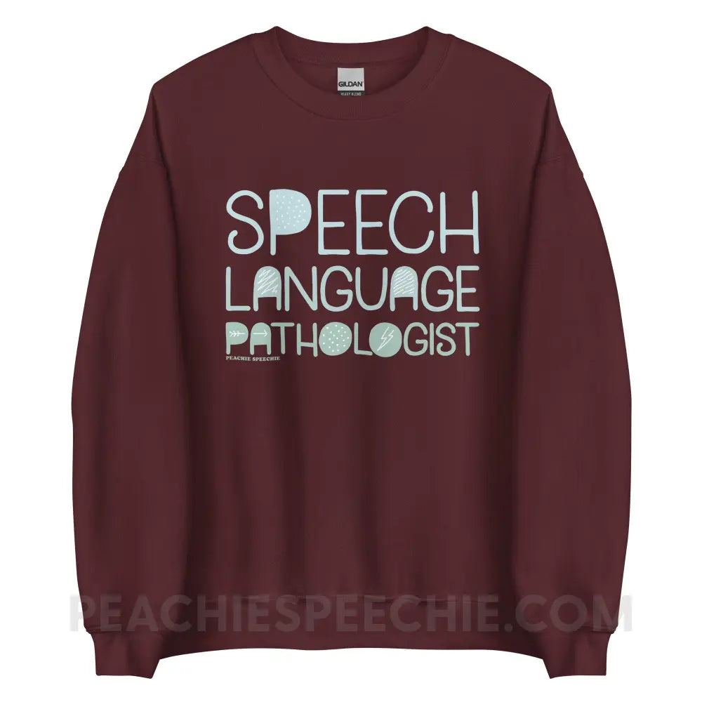 Blackout SLP Classic Sweatshirt - Maroon / S - peachiespeechie.com