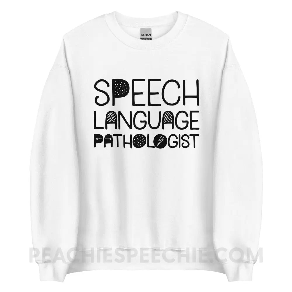 Blackout SLP Classic Sweatshirt - White / S - peachiespeechie.com