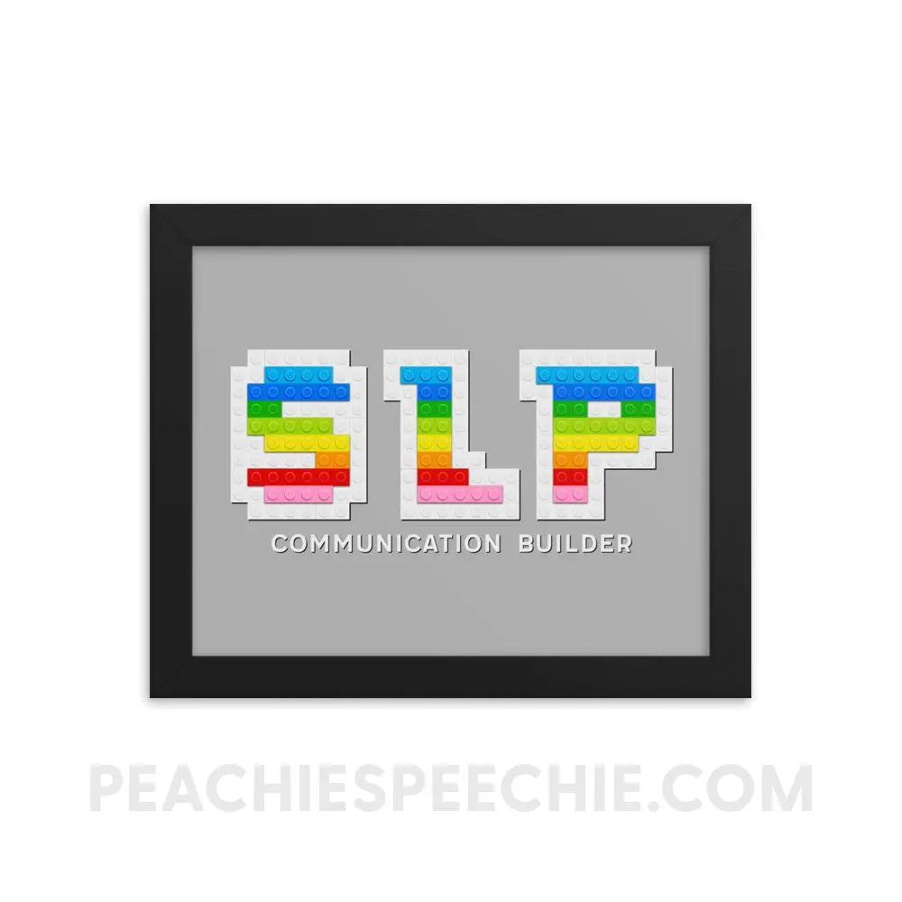 SLP Blocks Framed Poster - 8×10 - Posters peachiespeechie.com