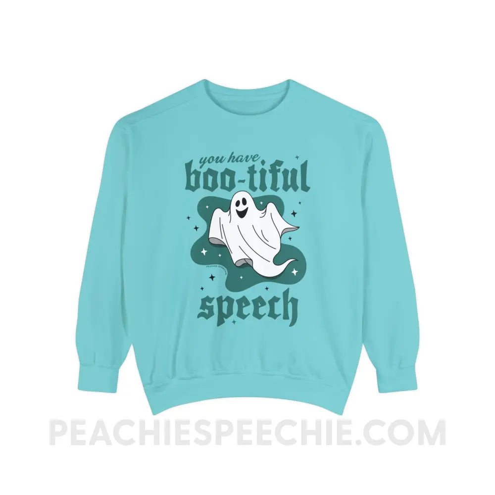 You Have Boo-tiful Speech Comfort Colors Crewneck - Chalky Mint / S - Sweatshirt peachiespeechie.com